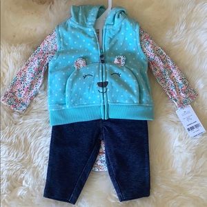 Carters 3-piece girls set 3m